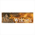 RUSTIC WOLF WELCOME SIGN