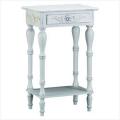 CARVED WHITE SIDE TABLE