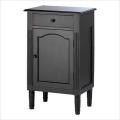ANTIQUED BLACK WOOD CABINET