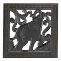CARVED WOOD ELEPHANT DCOR