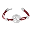 Silver Letter and Red String Kabbalah Bracelet